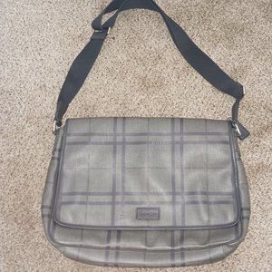 Coach 100% authentic unisex messenger Style plaid bag